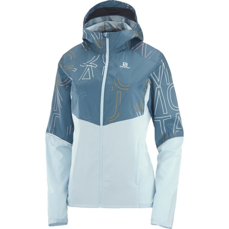 Turquoise Salomon Agile Wind Women's Shell Jackets | IE HE8143